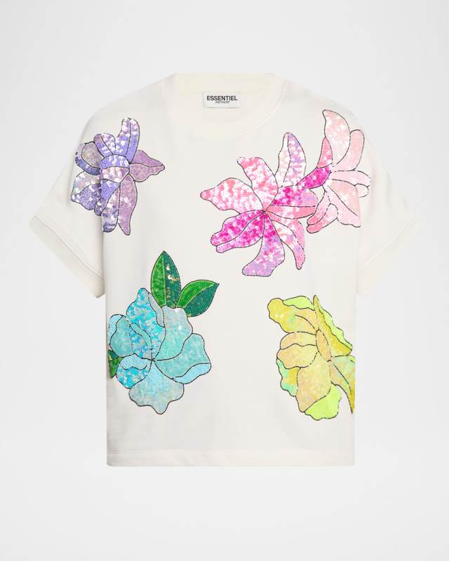 Horaly Flower Embellished Top